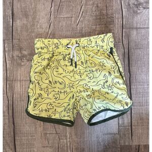 Cat & Jack Boys Dinosaur Swim Trunks Yellow Green Size 2T